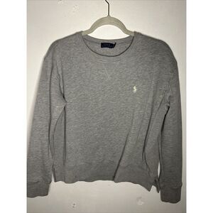 Polo Ralph Lauren Sweatshirt Womens Small Gray Pony Crew Neck 55036